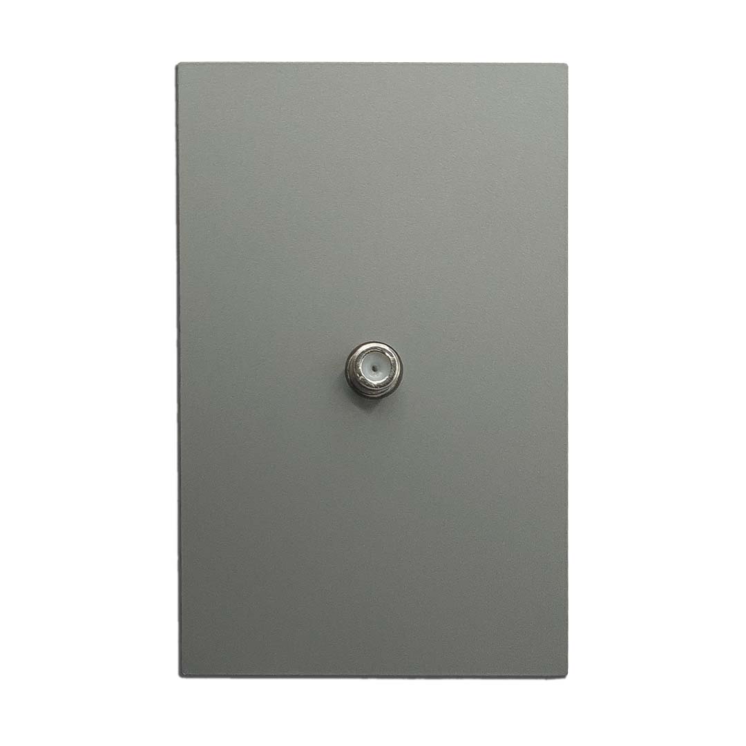 Placa coaxial para TV Gris Oxford ABS APL-410 — imagen 1