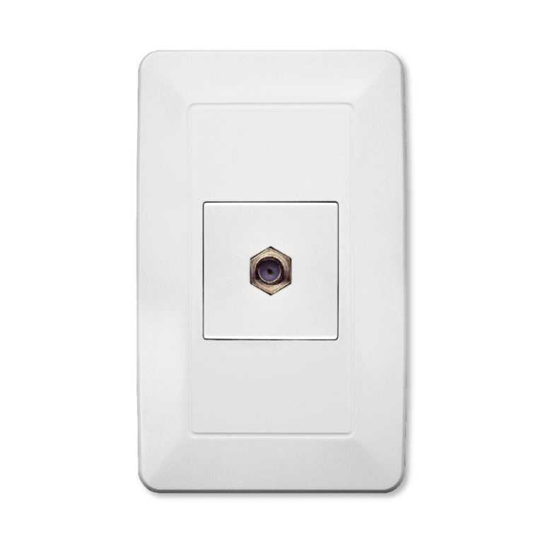 Placa Contacto Coaxial TV Blanco WPL-310 — imagen 1