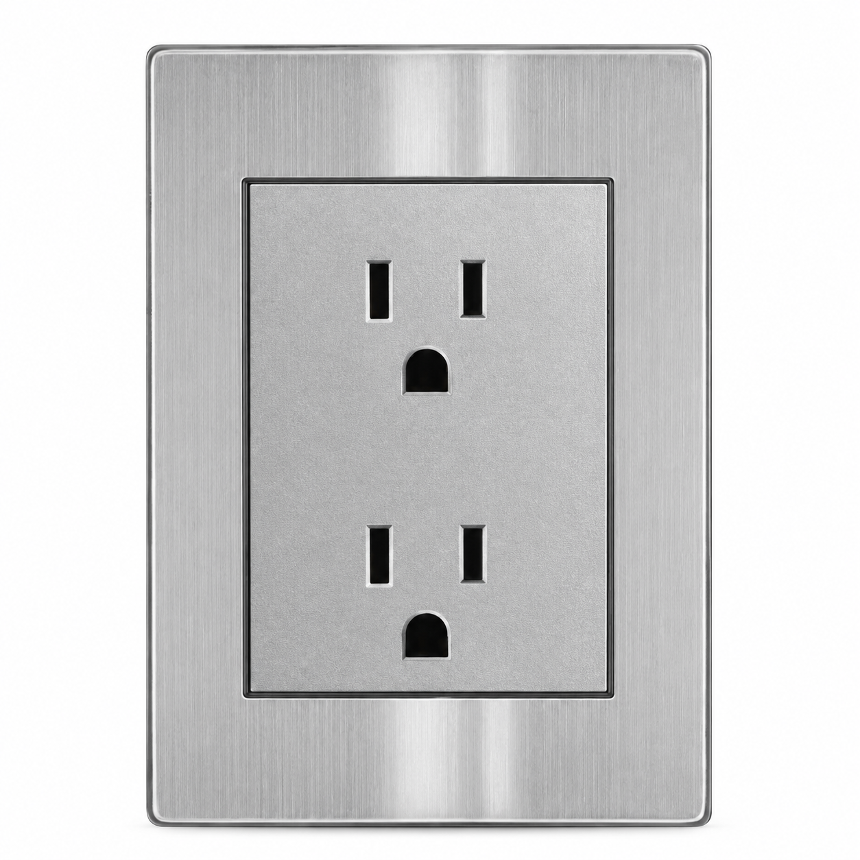 Placa de Contacto Doble de Acero Inoxidable para Interior — imagen 1