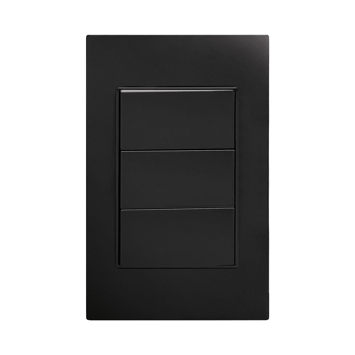 Placa Negra 3 Interruptores 3 Vías APL-303 — imagen 1