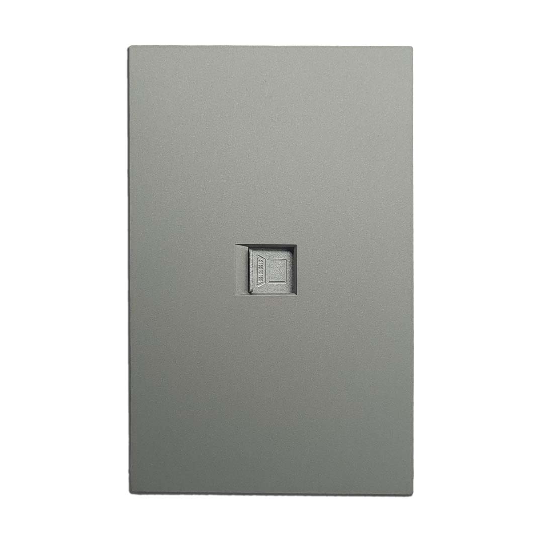 Placa RJ45 CAT5 Gris Oxford ABS APL-409 — imagen 1