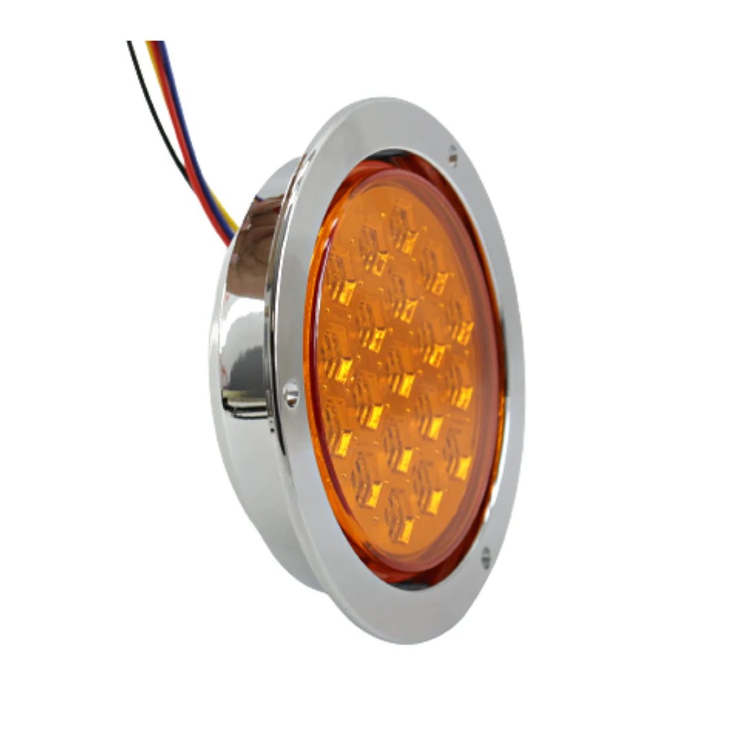 Plafón Redondo 10-30v 19leds 4.2" Luz Ambar 3 Cables