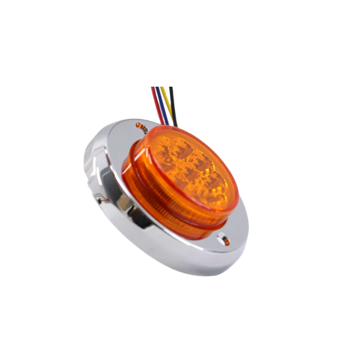 Plafón Redondo 10-30v 9leds 2.3" Luz Amber