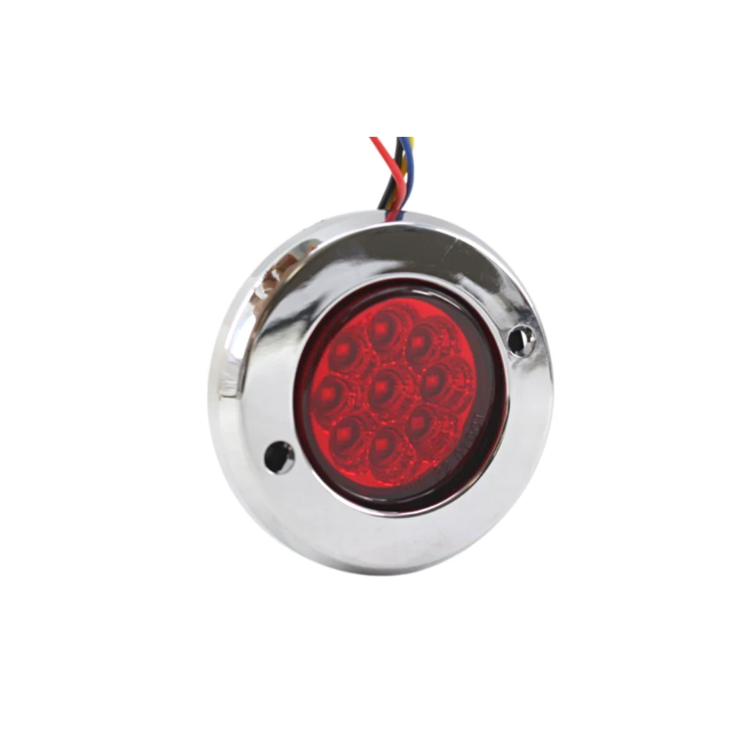 Plafón Redondo 10-30v 9leds 2.3" Luz Rojo