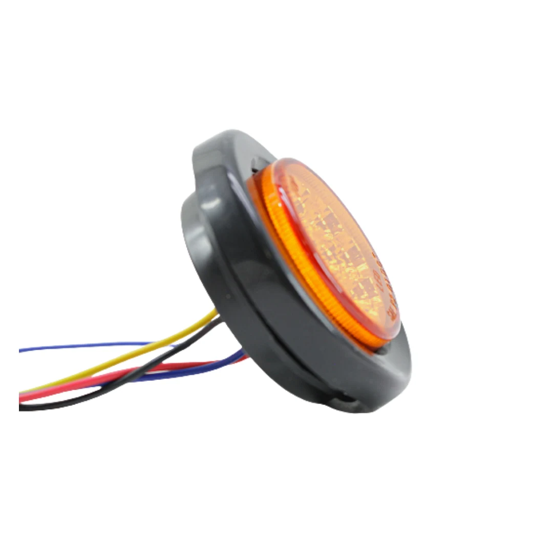 Plafón Redondo 10-30v 9leds 2.8" Luz Ambar