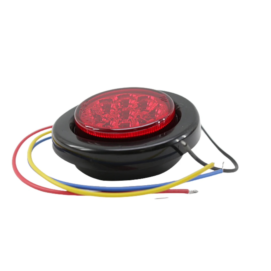 Plafón Redondo 10-30v 9leds 2.8" Luz Rojo