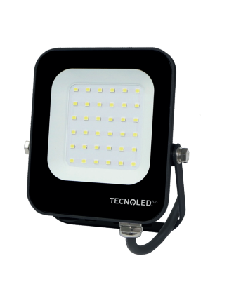 Reflector LED Luz Cálida 20W IP66 Negro — imagen 1
