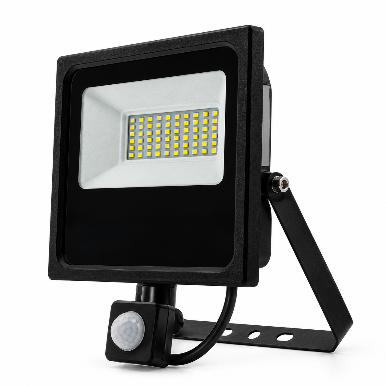 Reflector LED con Sensor de Movimiento 30W Luz Blanca IP65 Negro — imagen 1