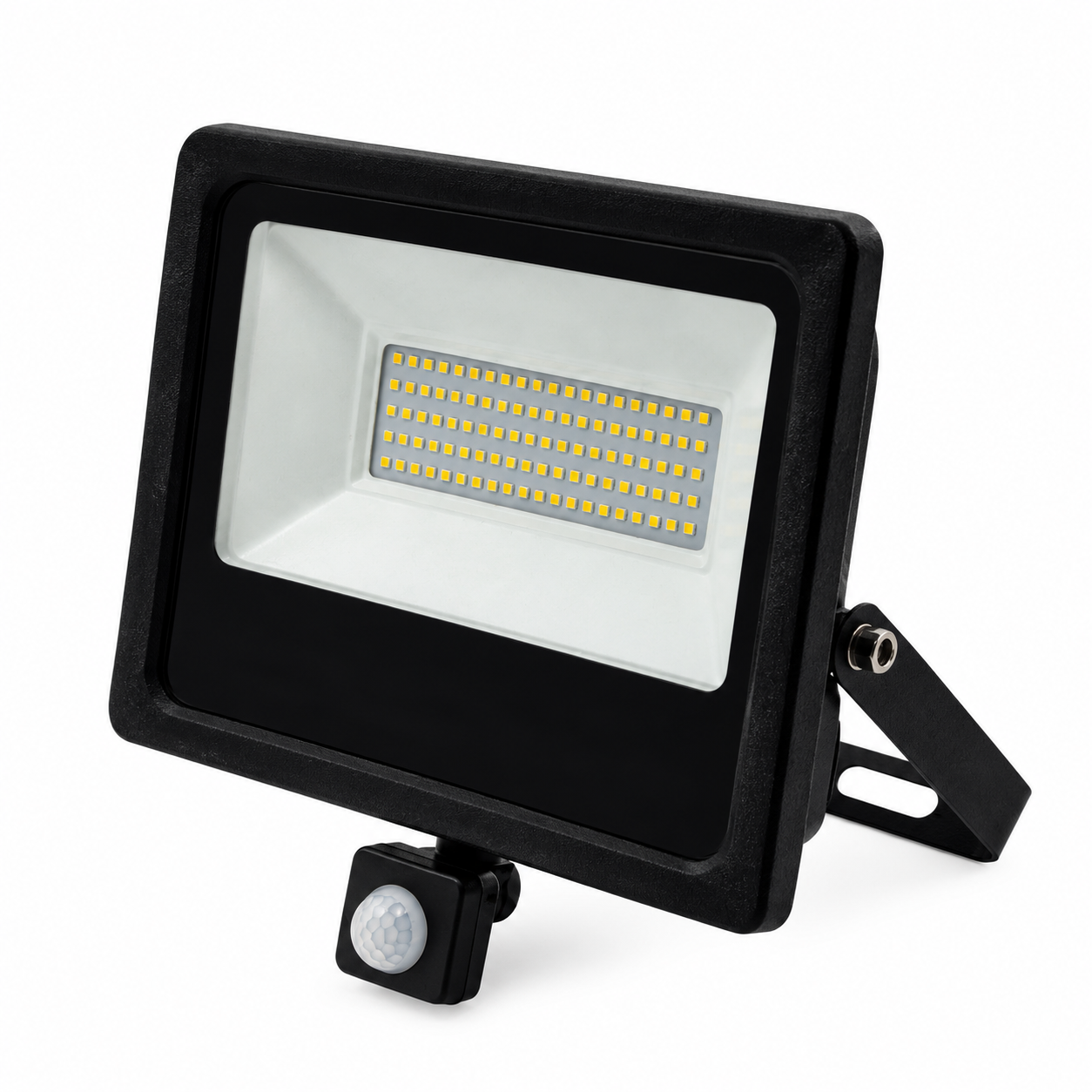 Reflector LED con Sensor de Movimiento 50W Luz Blanca IP65 Negro — imagen 1