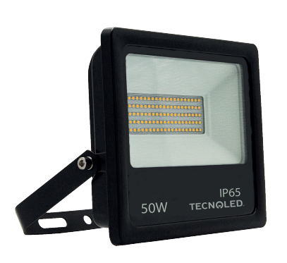 Reflector LED Luz Cálida 50 W IP65 Negro — imagen 1
