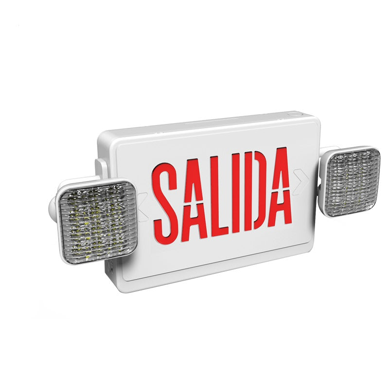 Luminaria de Emergencia BY-F5230A-R/G | Señal de Salida con Faros Integrados — imagen 1