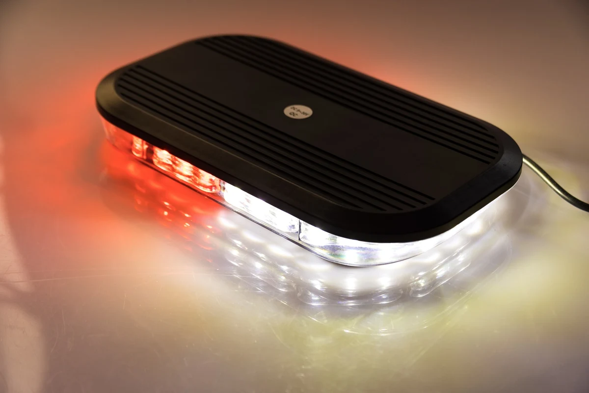 Torreta LED Códigos de Emergencia color Rojo Blanco 30cm