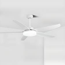 Ventilador color blanco con LED integrado en 3 tonos — imagen 1