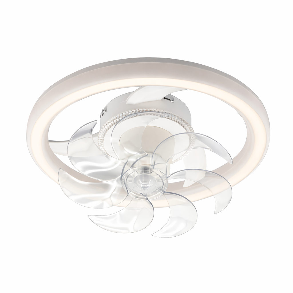 Ventilador de Techo LED Giratorio 19” Blanco con Control Remoto — imagen 1