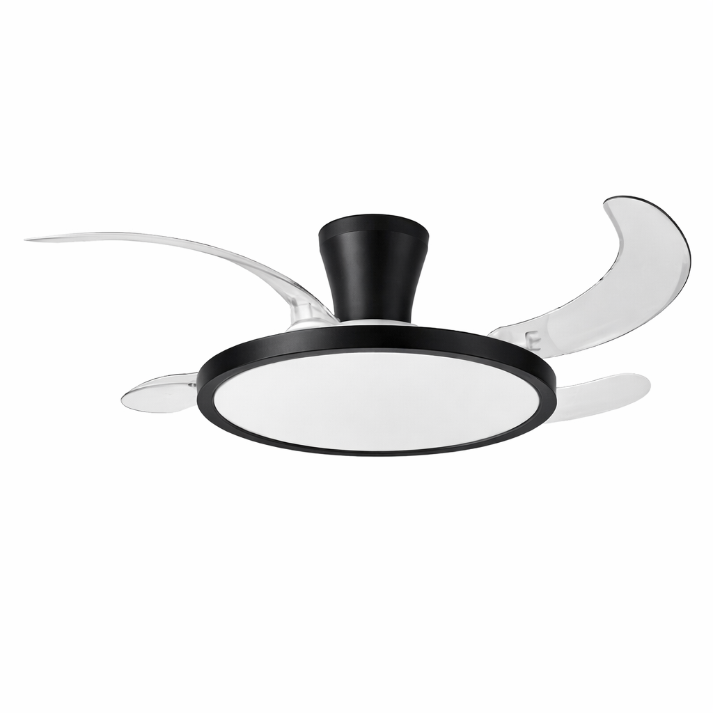 Ventilador de Techo LED Retráctil 42” Negro Mate con Control Remoto — imagen 1
